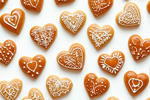心形饼干无缝图案