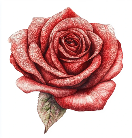 红玫瑰图案