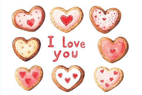 心形饼干我爱你