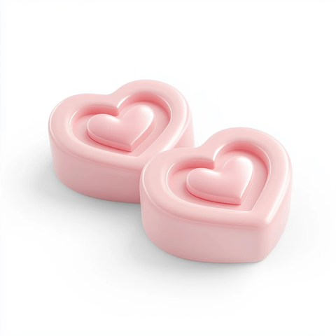 粉色心形肥皂块