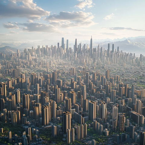 现代都市建筑群