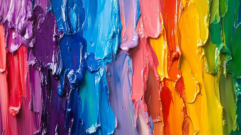 彩色油漆泼溅彩虹背景