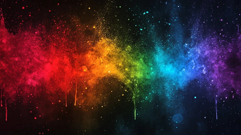 彩色油漆泼溅彩虹背景