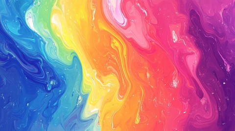 彩色油漆泼洒彩虹背景