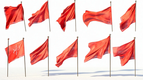 红色旗帜集合