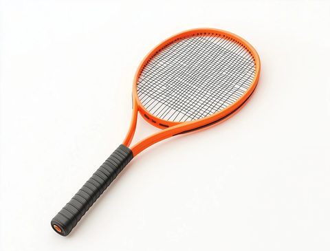 网球拍侧视图