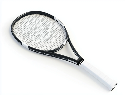 网球拍白色背景