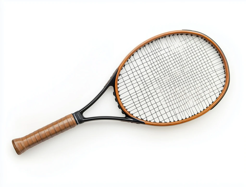 网球拍顶部视图