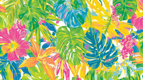 热带植物与花卉图案