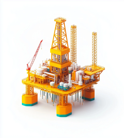油井平台3D图标