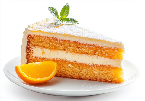 橙色蛋糕切片