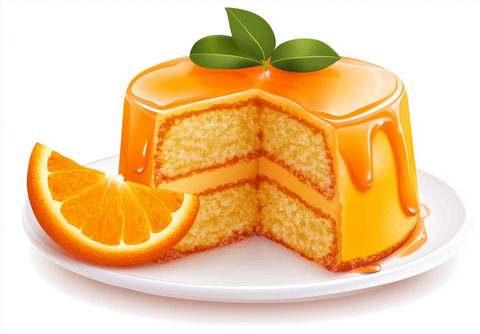 橙子蛋糕切片