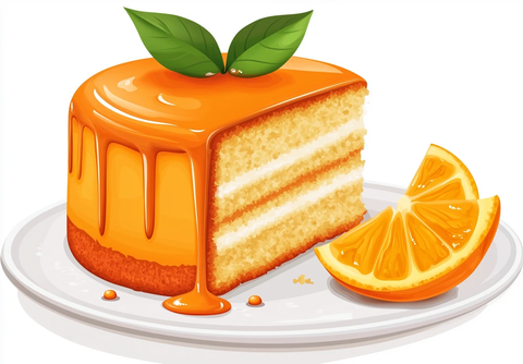 橙子蛋糕切片
