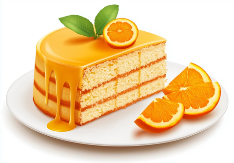 橙子蛋糕切片