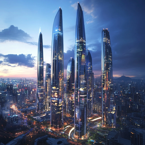 未来感都市夜景