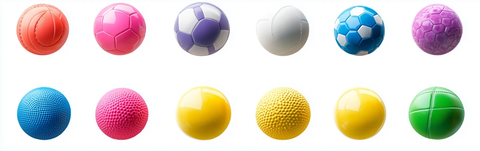 彩色运动球和器材