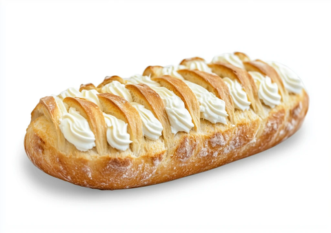 面包上涂抹奶油奶酪