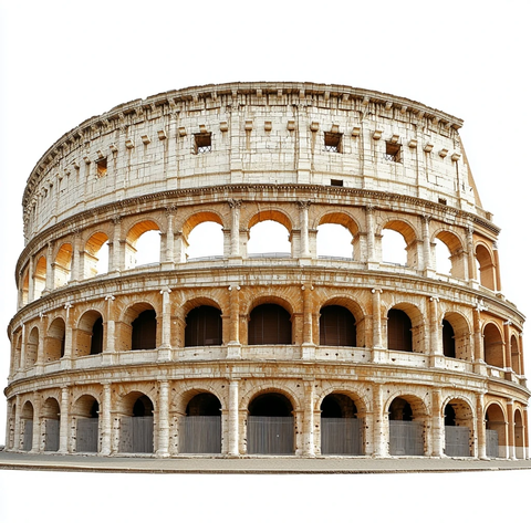 罗马斗兽场正面图
