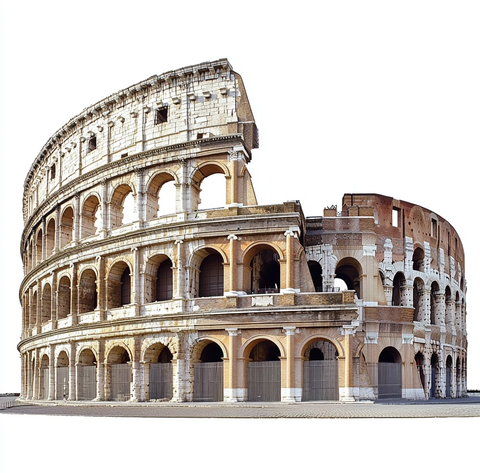 罗马斗兽场白背景