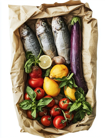 纸袋装蔬菜
