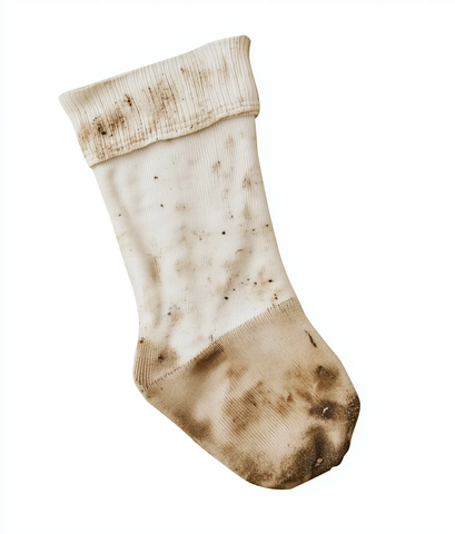 白色袜子污渍