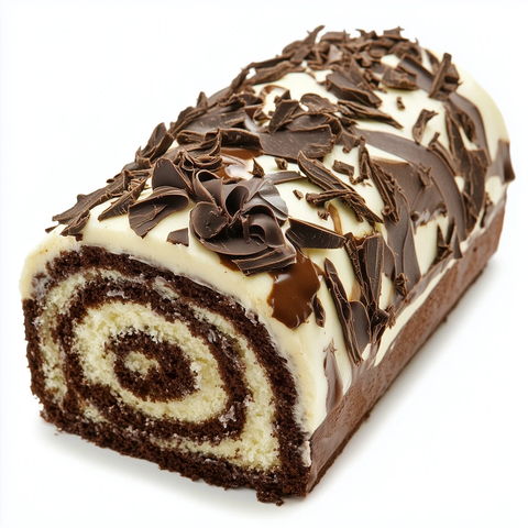 瑞士卷蛋糕巧克力奶油漩涡