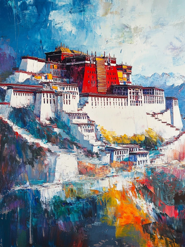 油画风布达拉宫