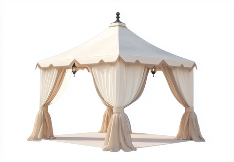 白色和米色帐篷