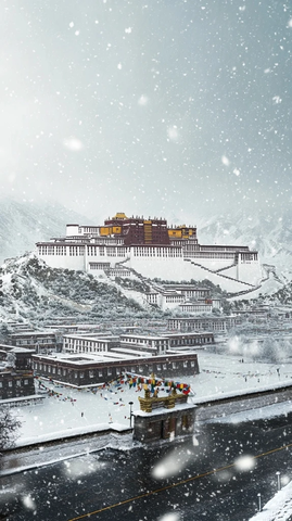雪中布达拉宫