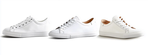 白色运动鞋、帆布鞋、皮鞋