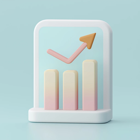 3D柱状图上升箭头