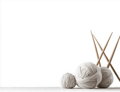 毛线球和编织针