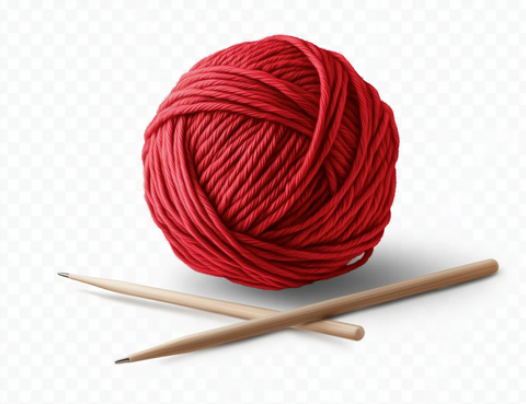 毛线球和编织针