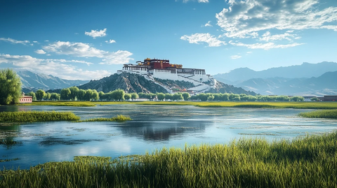 湖畔布达拉宫