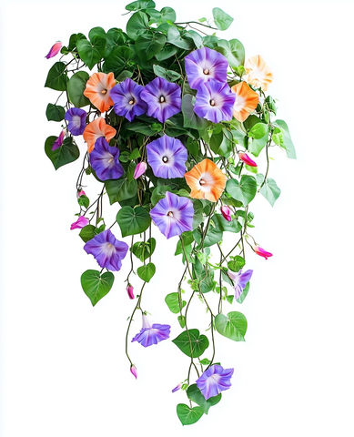 紫色橙色牵牛花