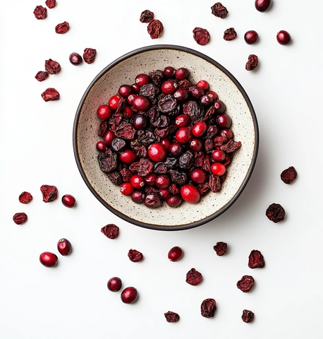 干蔓越莓碗中特写
