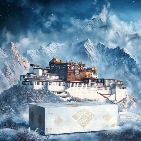 梦幻氛围下的布达拉宫