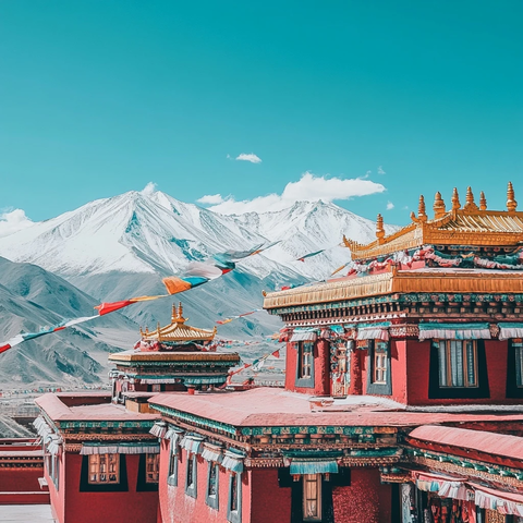 红顶金饰布达拉宫