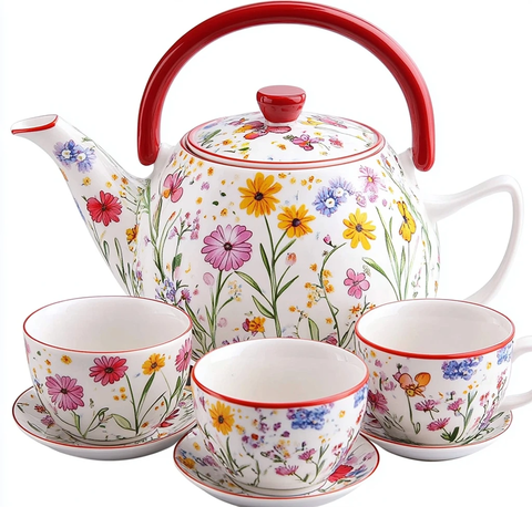 卡通风格陶瓷茶具套装