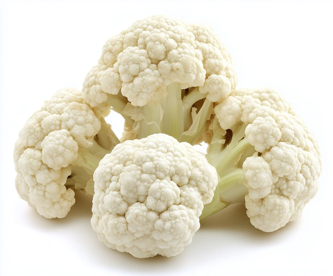 白色背景下的三块白花菜