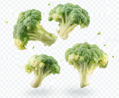 漂浮的白色西兰花