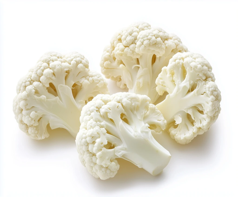 白色背景下的三块白花菜