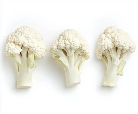 白色背景下的三块白花菜