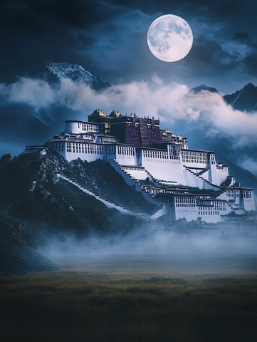 花海中的布达拉宫