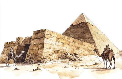 金字塔与骆驼战士