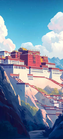 插画布达拉宫
