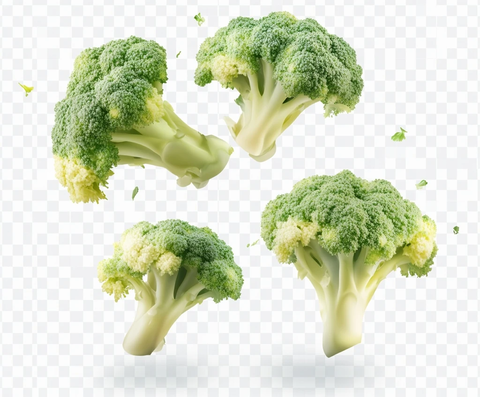 漂浮的白色西兰花