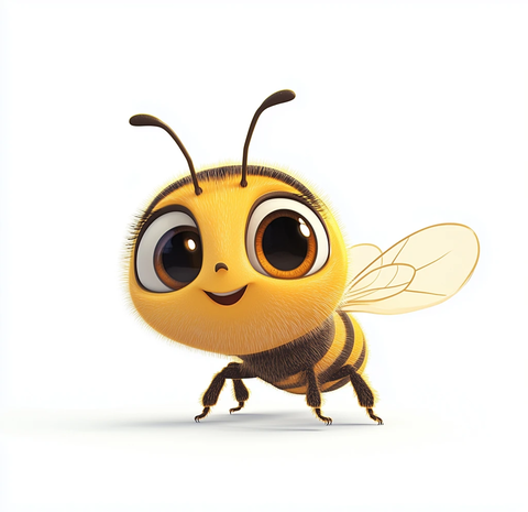 可爱蜜蜂卡通角色