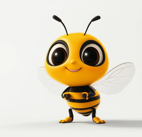 可爱蜜蜂站立姿势