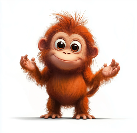 可爱猩猩卡通形象